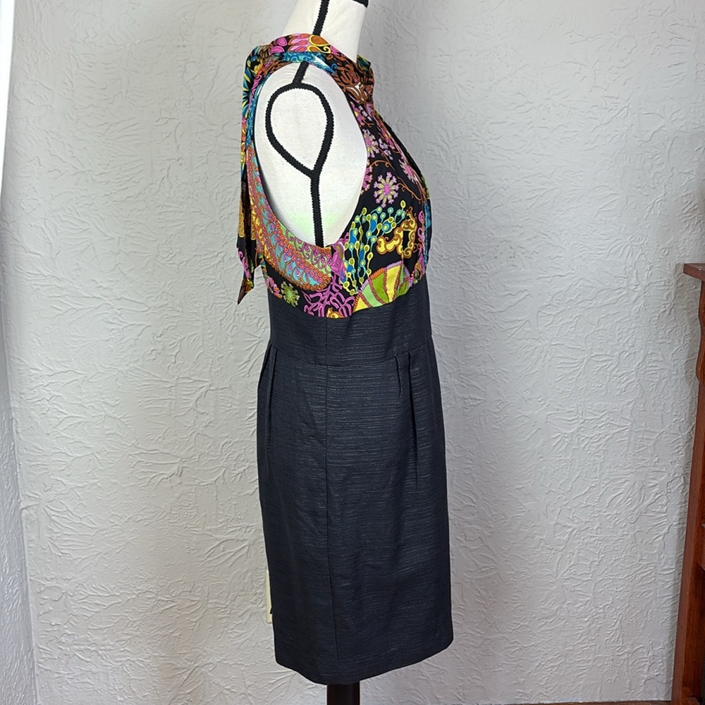 Trina Turk Diba Scarf Print Halter Sheath Dress - Picture 3 of 12